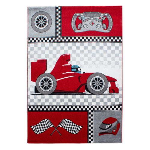 Passatoia per bambini Kids 0460 Racetrack Rosso & AYYTPCH-KIDS0460RED-TRAVERSA