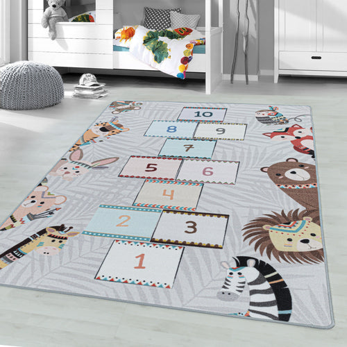 Passatoia per bambini Play 2903 Hopscotch Grigio (1)