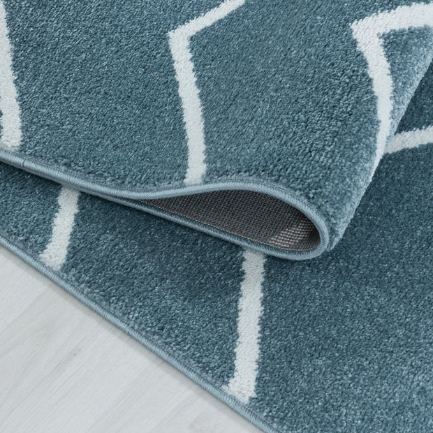 Passatoia Rio 4602 Chevron Design Blu (2)