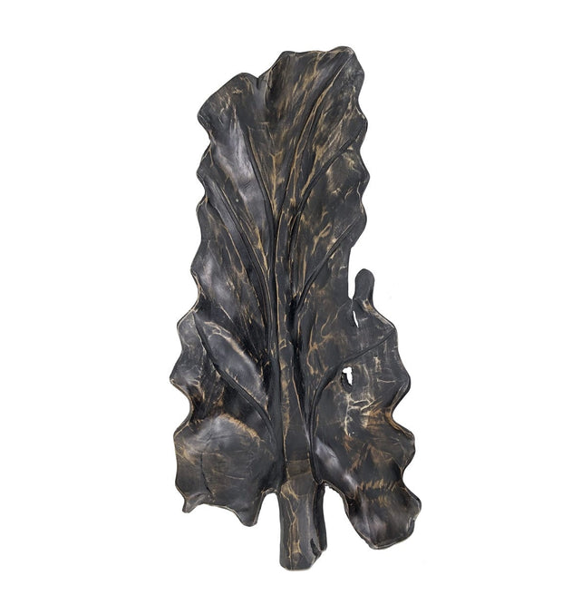 Piatto decorativo Erosi Carved Leaf Nero (3)