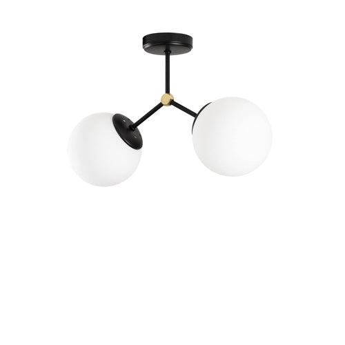 Plafoniera Damar 6331 Bianco e Nero