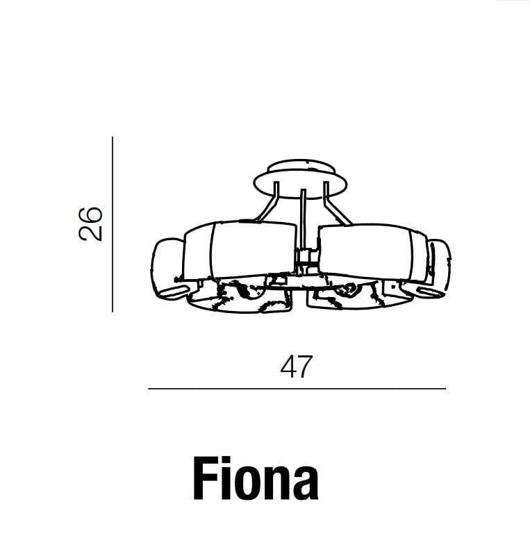 Plafoniera Fiona 6 AZ1554 Bianco (3)