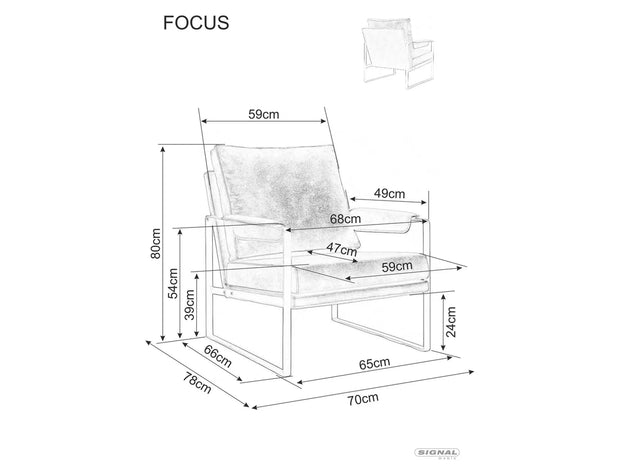 Signal Poltrona in tessuto Focus Brego Beige