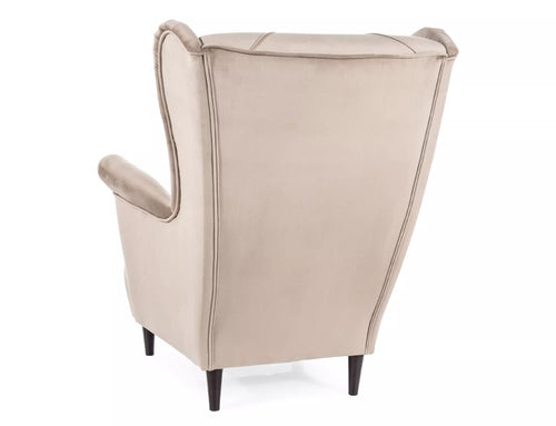 Signal Poltrona in velluto Lady Beige