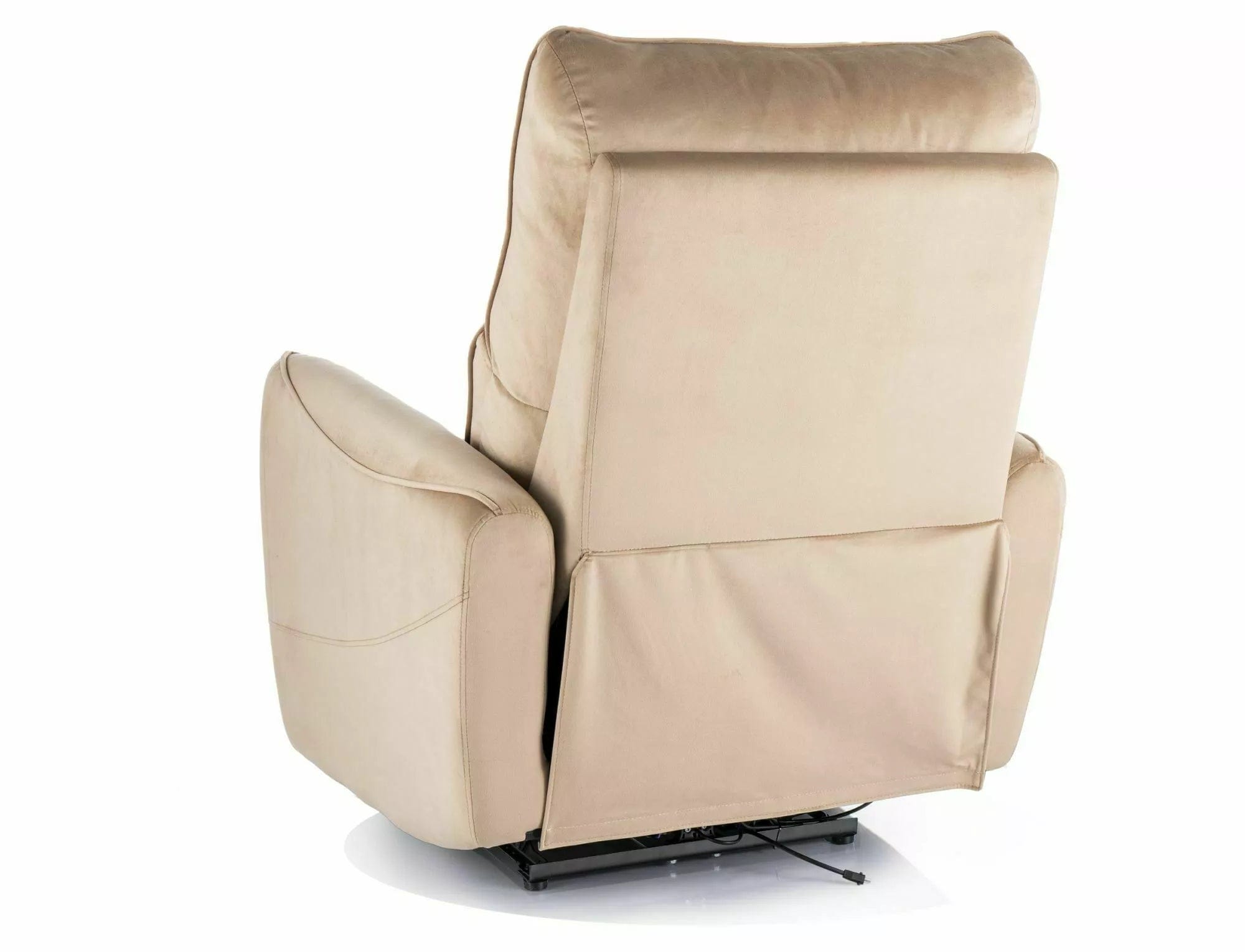 Signal Poltrona Reclinabile Elettrica in velluto Zefir Beige