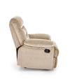 Halmar Poltrona Reclinabile in velluto Drager Beige