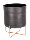 Bizzotto Porta piante per vaso Varanasi Stand Round Antracite