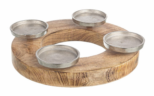 Bizzotto Portacandele Komi Round Naturale