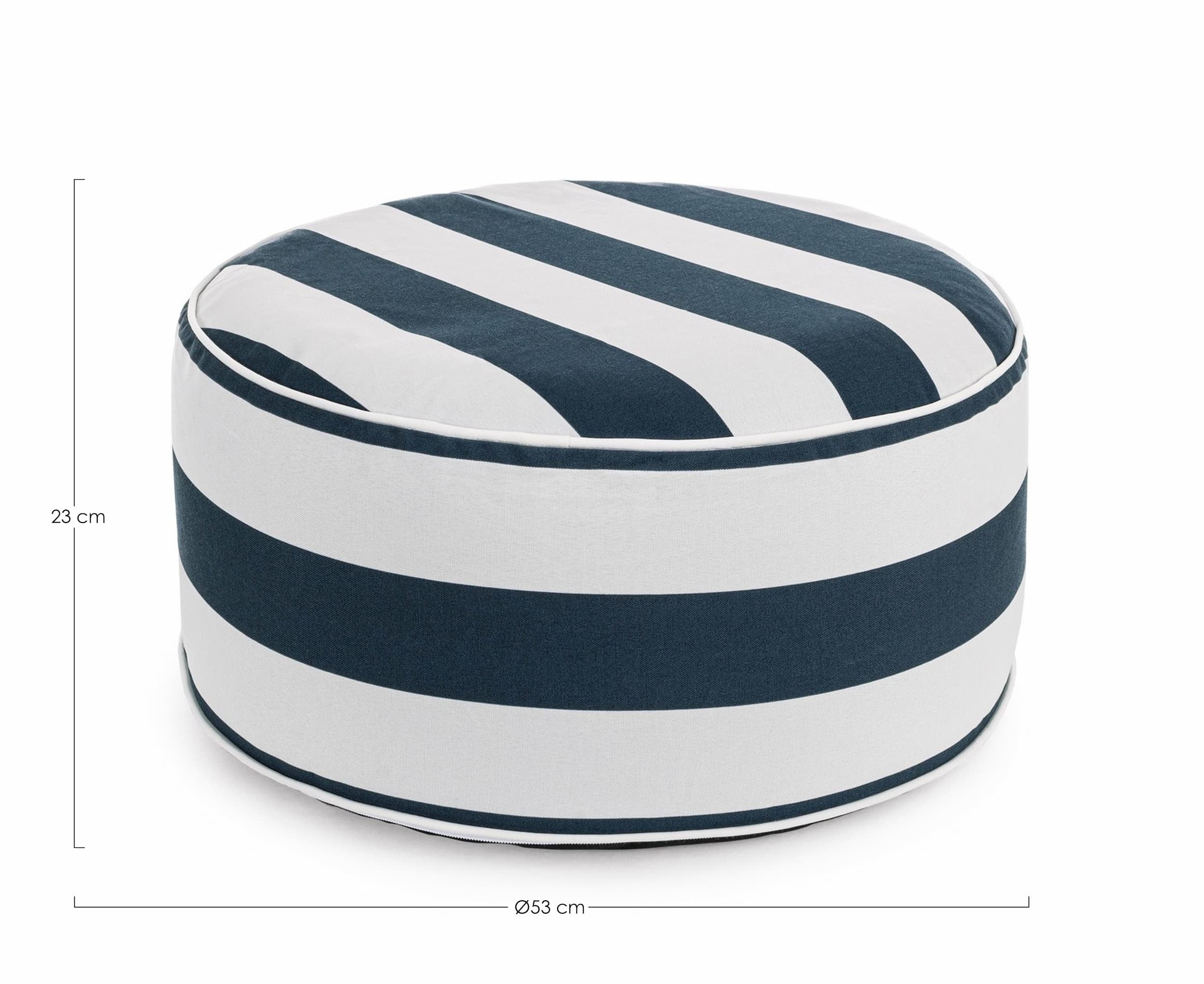 Bizzotto Pouf gonfiabile da giardino Stripes Blu