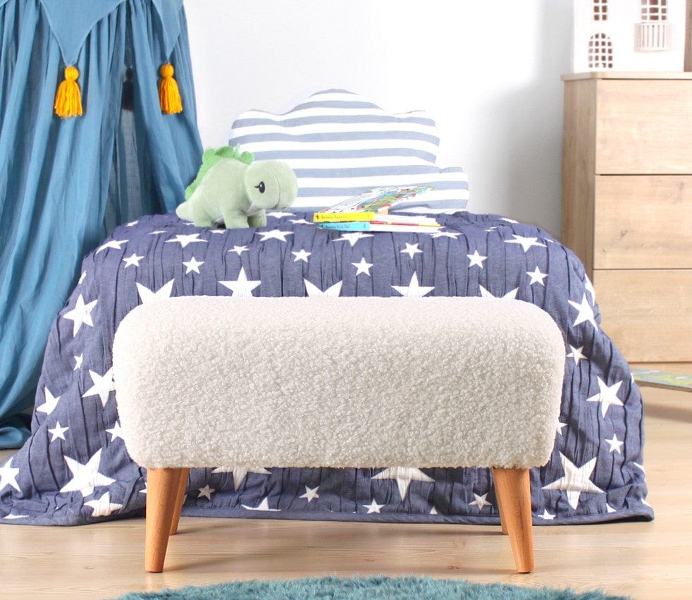 Pouf in tessuto Moouv Bianco (1)