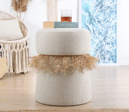 Pouf in tessuto Moouv Crema (1)