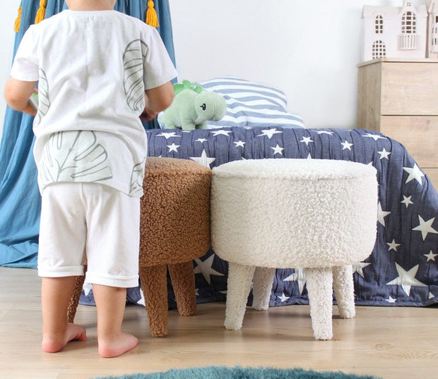 Pouf in tessuto Moouv Round Marrone (4)