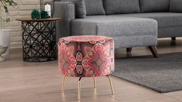 Pouf in tessuto Octo Multicolore