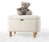 Pouf ottomano con contenitore in tessuto Moouv Bianco