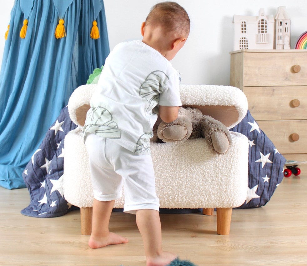 Pouf ottomano con contenitore in tessuto Moouv Bianco (3)