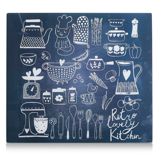 Protezione da parete/pieghevole per piatti in vetro, Lovely Kitchen, L56xl50 cm