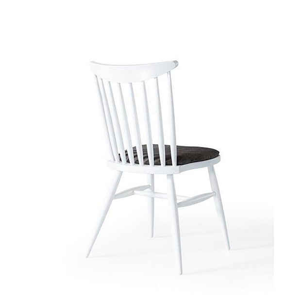 Sedia da pranzo in tessuto Albero 71 Bianco e Nero (2)