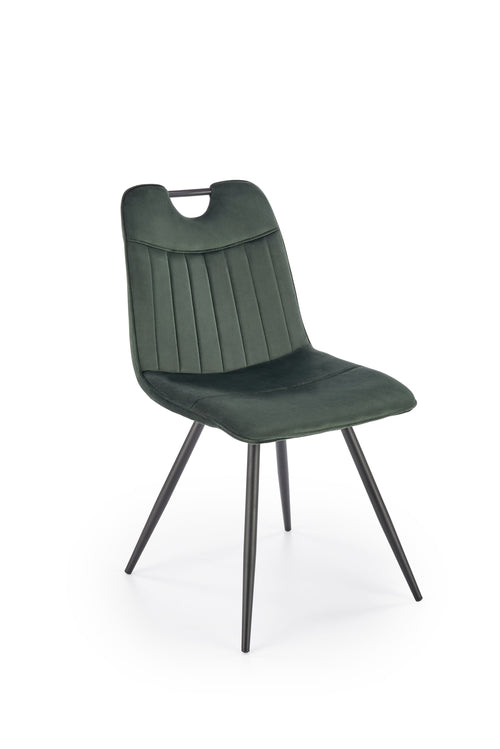 Sedia da pranzo in velluto K521 Verde