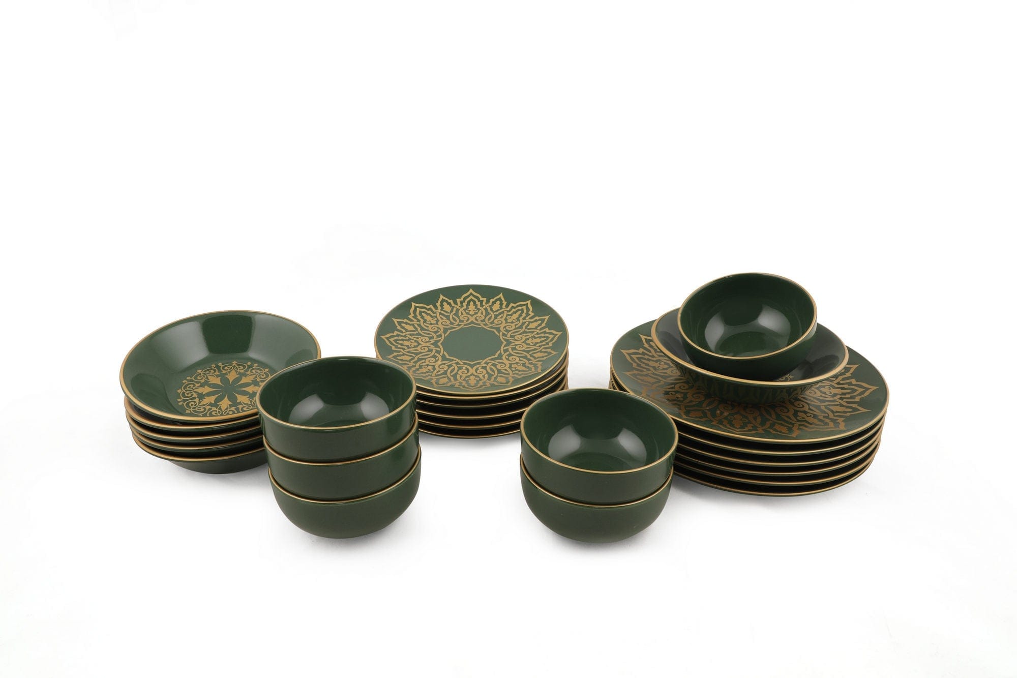 Servizio di piatti in ceramica Tyla Verde, 24 pezzi (2)