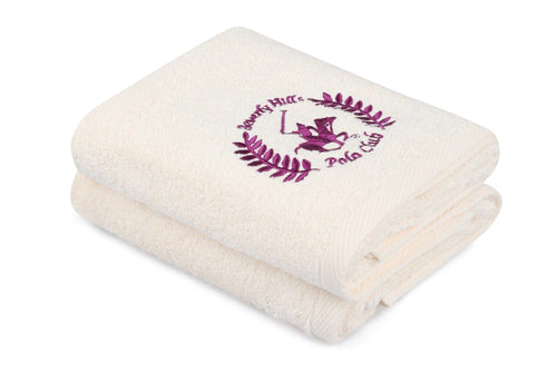 Set di 2 asciugamani cotone Beverly Hills Polo Club 402 Crema, 50 x 90 cm