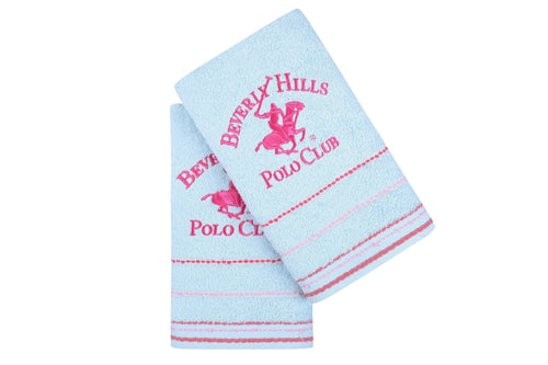 Set di 2 asciugamani cotone Beverly Hills Polo Club 403 Blu, 50 x 90 cm (1)