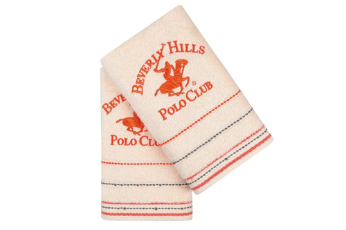 Set di 2 asciugamani cotone Beverly Hills Polo Club 403 Crema, 50 x 90 cm (1)