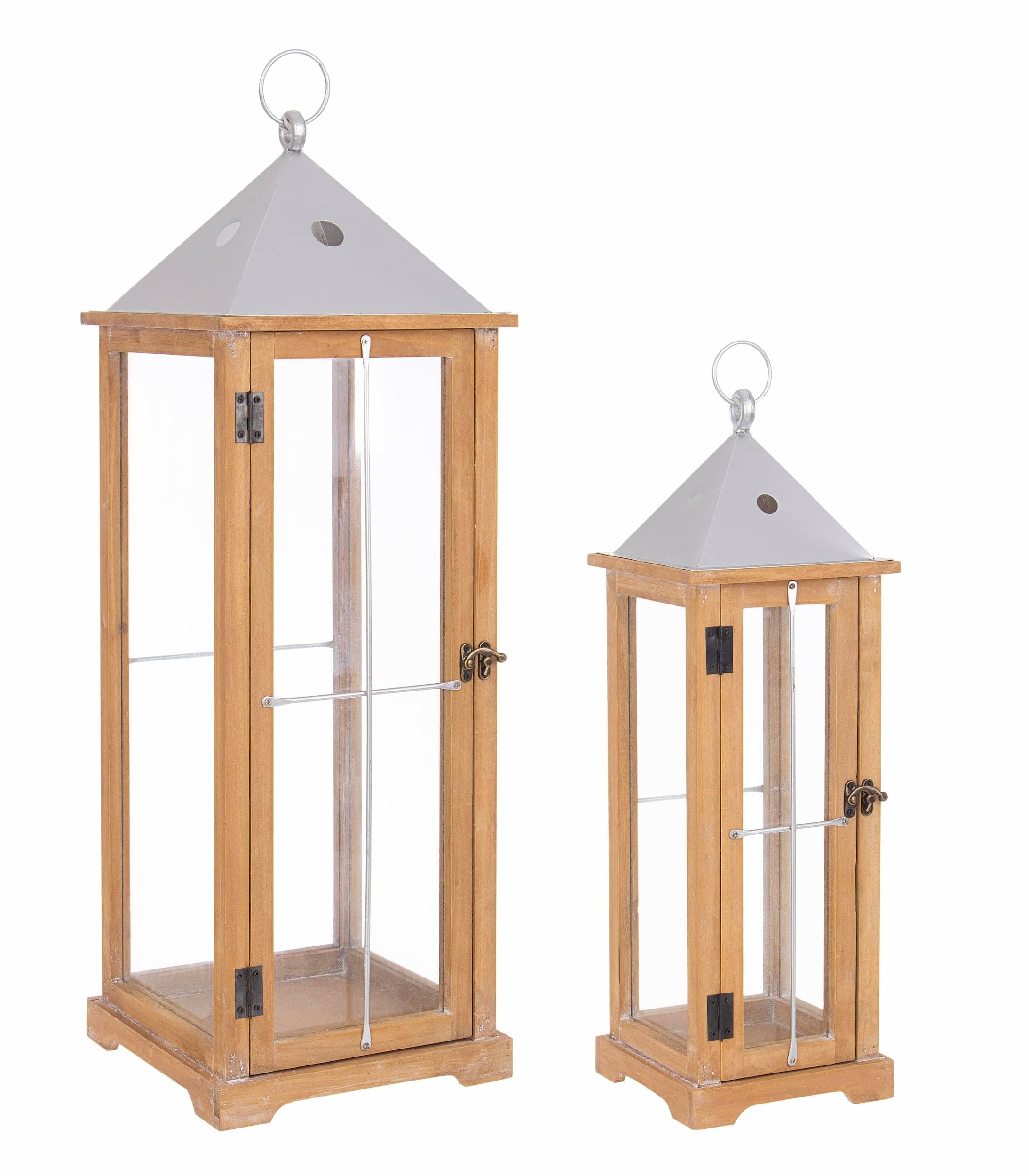 Set di 2 lanterne decorative Beatific Alto Argento