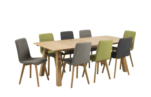 Set di 2 sedie da pranzo in tessuto Arosa Grigio (1)
