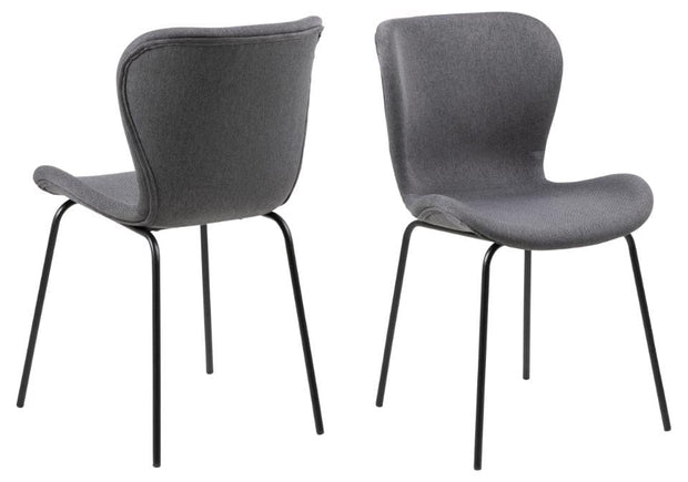 Set di 2 sedie da pranzo in tessuto Batilda A-1 Grigio