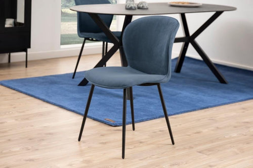 Set di 2 sedie da pranzo in tessuto Evelyn Grigio (1)