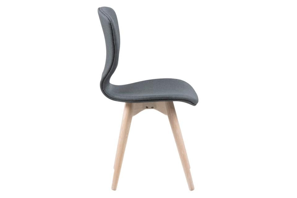 Set di 2 sedie da pranzo in tessuto Gongli Grigio (4)