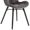 Set di 2 sedie da pranzo in velluto Batilda A-1 Capitone Grigio (6)