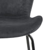 Set di 2 sedie da pranzo in velluto Batilda A-1 Grigio (4)
