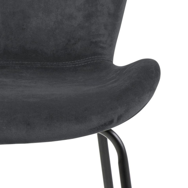 Set di 2 sedie da pranzo in velluto Batilda A-1 Grigio (4)