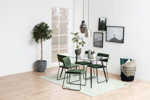 Set di 2 sedie da pranzo in velluto Cornelia Verde (1)