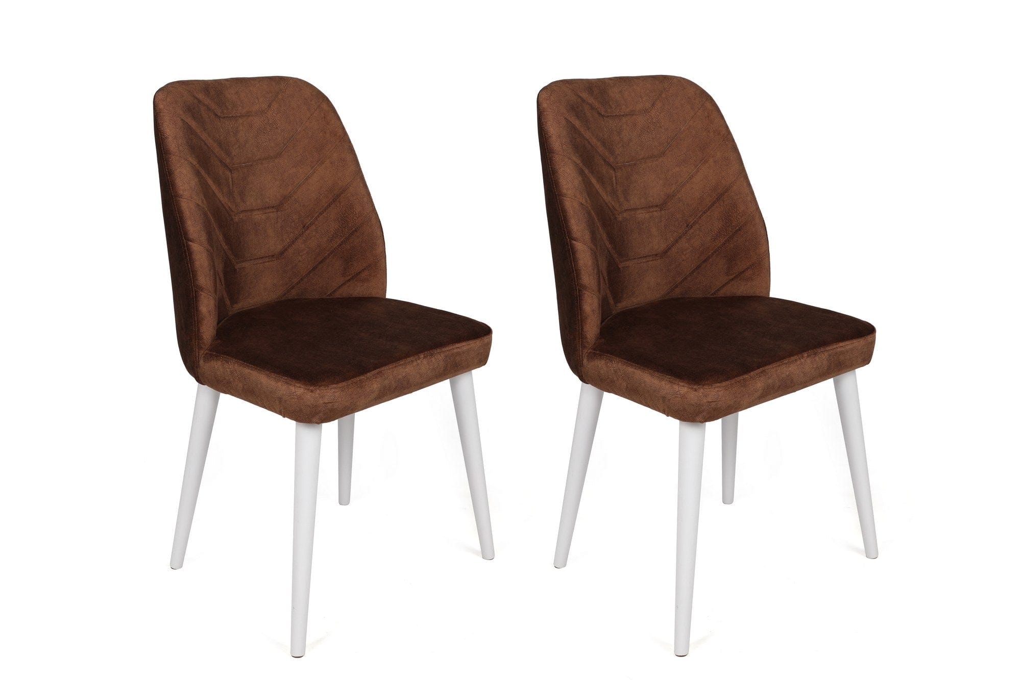 Set di 2 sedie da pranzo in velluto Dallas 586-V2 Marrone