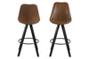 Set di 2 sgabelli da bar in ecopelle Dima Marrone (1)