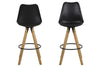Set di 2 sgabelli da bar in ecopelle Dima Nero (1)