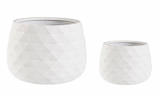 Set di 2 vasi da fiori Pyramid Bowl Bianco (1)