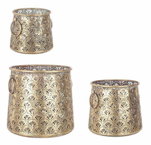 Set di 3 lanterne decorative Ceuta Round 2H Oro