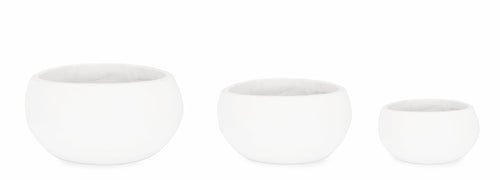 Set di 3 vasi da fiori Hoian Bowl Bianco (1)