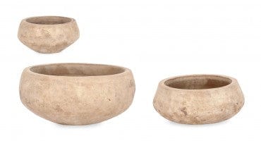 Bizzotto Set di 3 vasi da fiori Minh Bowl Ruggine