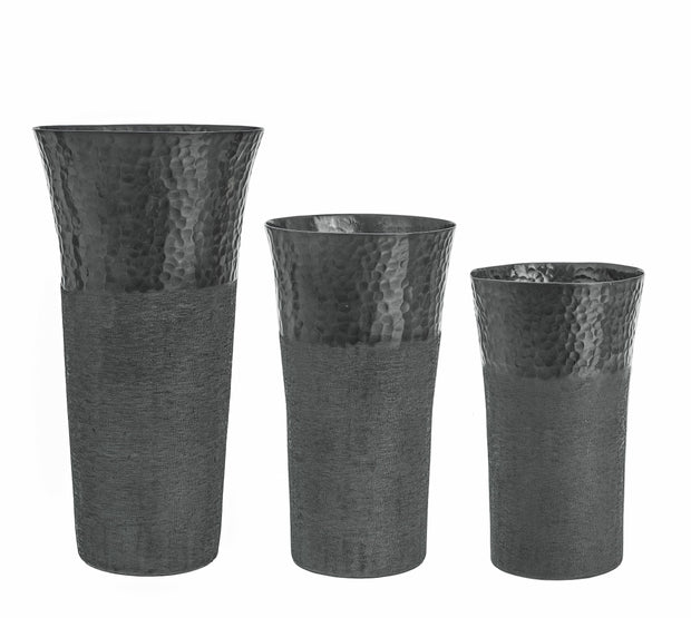 Set di 3 vasi decorativi Hammel Shaped Low Grafite