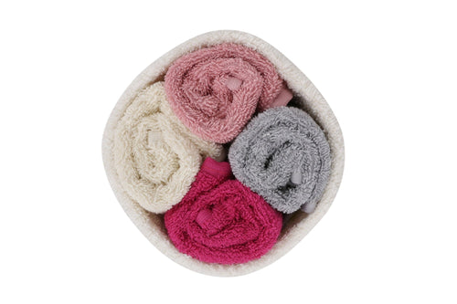 Set di 4 asciugamani cotone Beverly Hills Polo Club Alinda Alb V01 Multicolore, 30 x 30 cm (1)