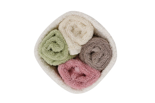 Set di 4 asciugamani cotone Beverly Hills Polo Club Alinda Alb V08 Multicolore, 30 x 30 cm (1)