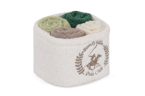 Set di 4 asciugamani cotone Beverly Hills Polo Club Alinda Alb V10 Multicolore, 30 x 30 cm