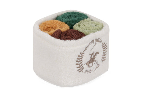 Set di 4 asciugamani cotone Beverly Hills Polo Club Alinda Alb V12 Multicolore, 30 x 30 cm