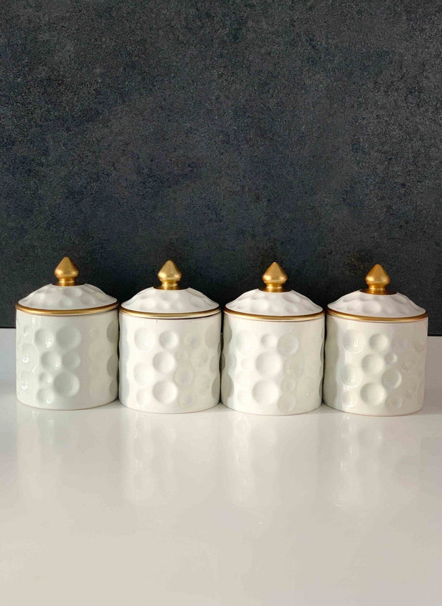 Set di 4 contenitori spezie Regal Bianco