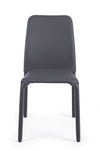 Set di 4 sedie da pranzo in ecopelle Pathos Grigio (3)