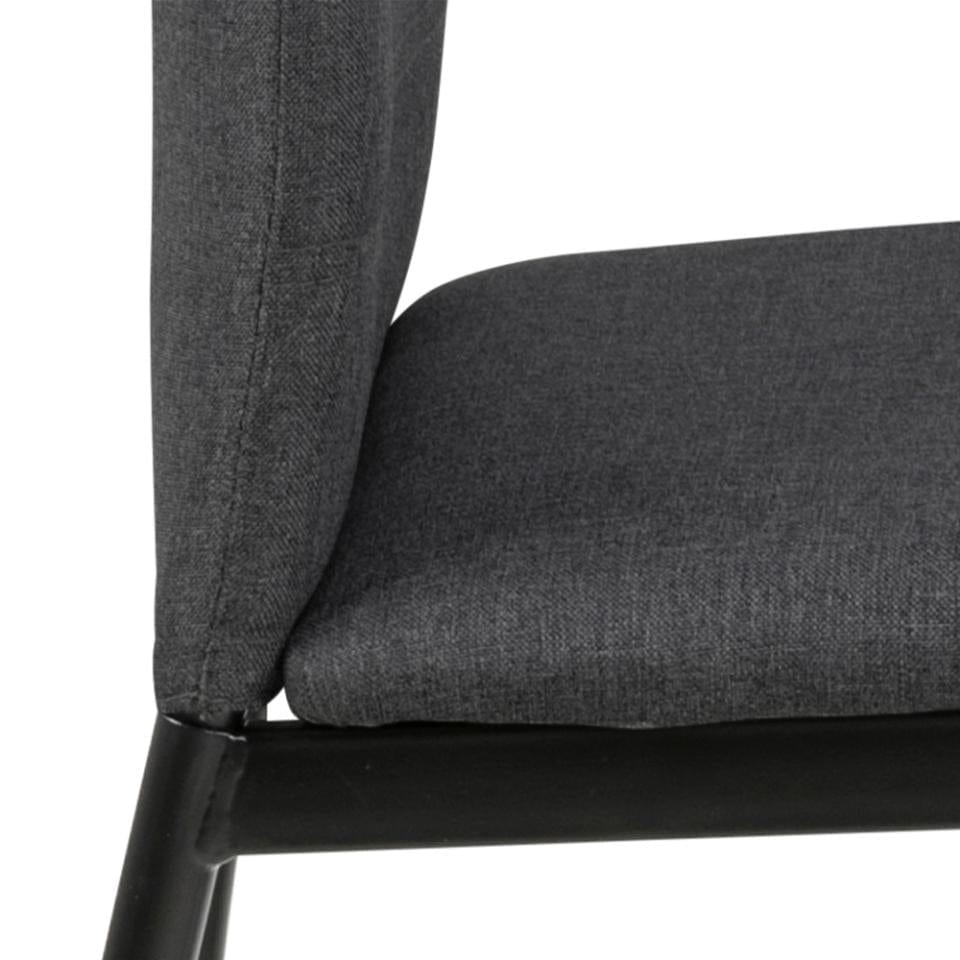 Set di 4 sedie da pranzo in tessuto Dia Grigio (4)